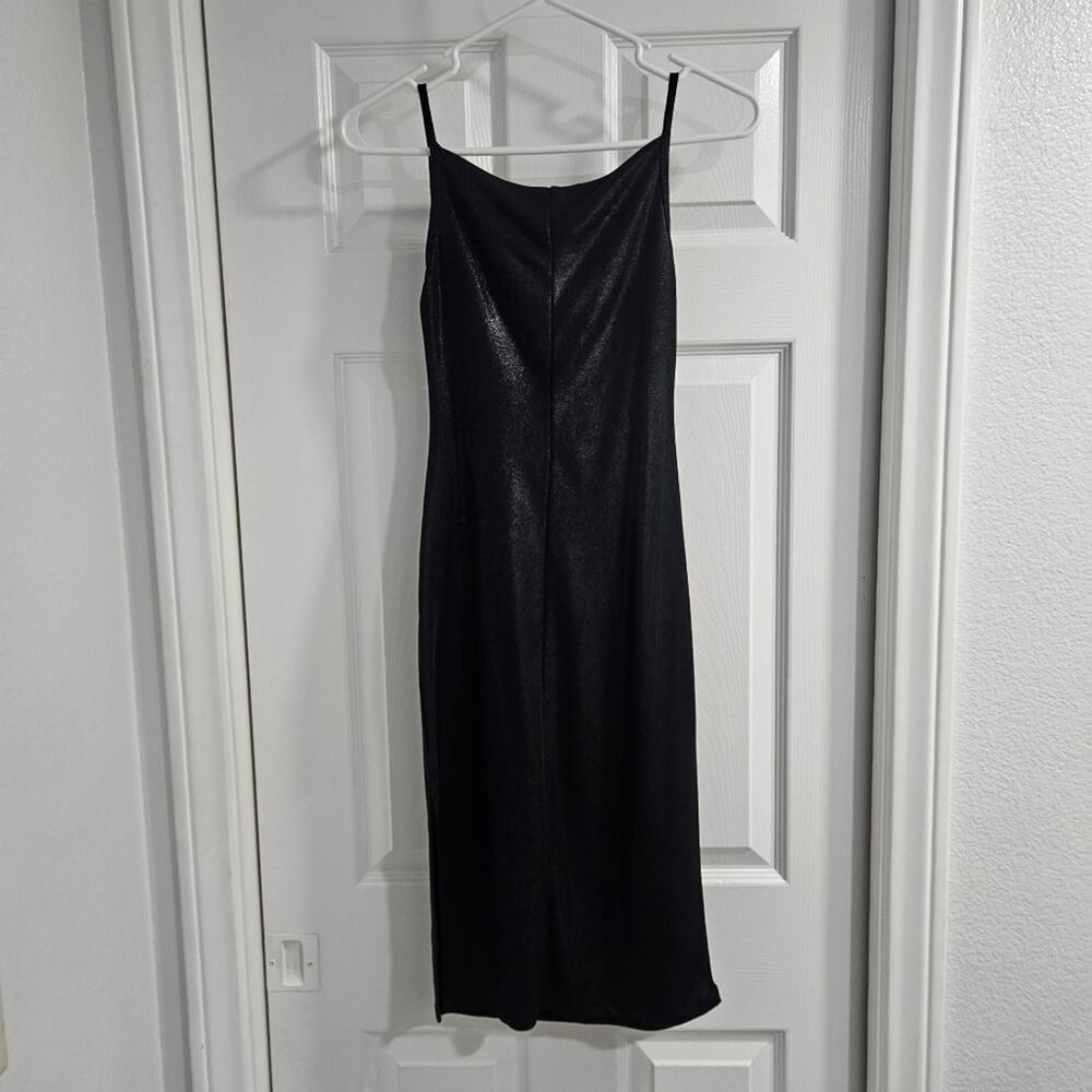 Together Shimmering Black Midi Dress